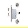JANDEL - Kit de fermeture pour porte coulissante Ø56, finition nickel satiné, Ø56 extérieur / D48 intérieur