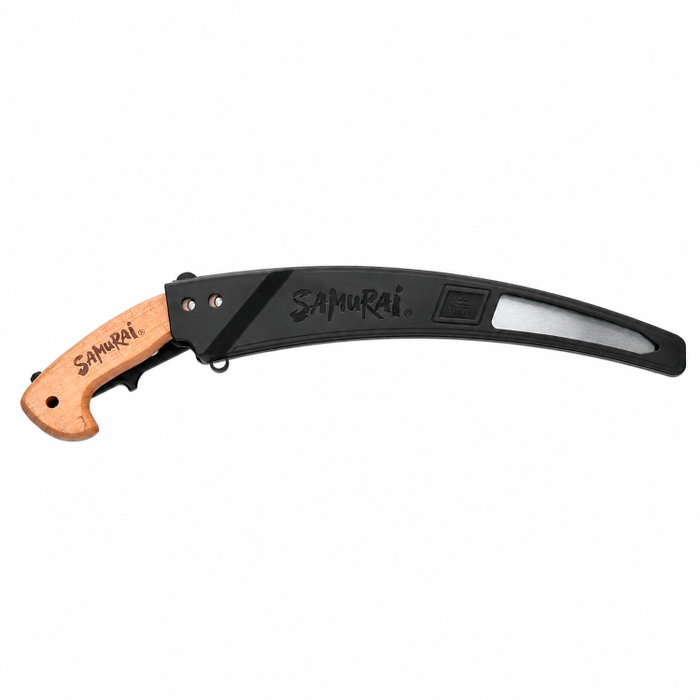 SAMURAI Scie courbe w-330-lh avec manche en bois et étui de 330 mm