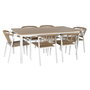 Ensemble Table + 6 Chaises Home ESPRIT Blanc Naturel 180 x 90 x 75 cm