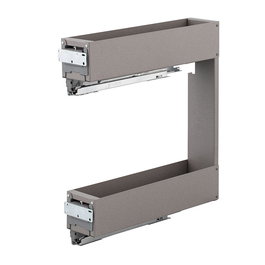 Vibo Botellero Lamina M150 - Tiroir extraible pour bouteilles à deux étages, pour module de 150 mm, couleur anthracite, avec guides à fermeture amortie et extraction totale