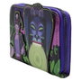 Loungefly Portefeuille à Fermeture Éclair Disney Princesse et la Grenouille Docteur Facilier avec Détails Qui Brillent dans le Noir Cuir Végétalien