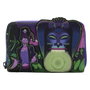 Loungefly Portefeuille à Fermeture Éclair Disney Princesse et la Grenouille Docteur Facilier avec Détails Qui Brillent dans le Noir Cuir Végétalien