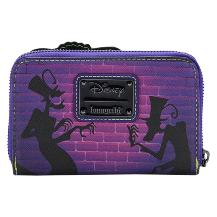 Loungefly Portefeuille à Fermeture Éclair Disney Princesse et la Grenouille Docteur Facilier avec Détails Qui Brillent dans le Noir Cuir Végétalien