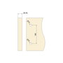 Emuca Poignée pour portes coulissantes en bois Pasadena, Longueur 240 mm, entraxe 180 mm, Acier, Noir texturé
