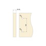 Emuca Poignée pour portes coulissantes en bois Pasadena, Longueur 240 mm, entraxe 180 mm, Acier, Noir texturé