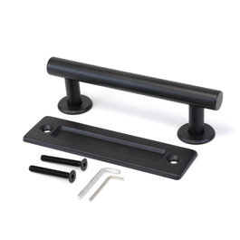 Emuca Poignée pour portes coulissantes en bois Pasadena, Noir texturé, 240 mm