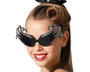Lunettes de déguisement femme adulte noires avec paillettes - idéales pour carnaval, soirée cabaret, spectacles et fêtes