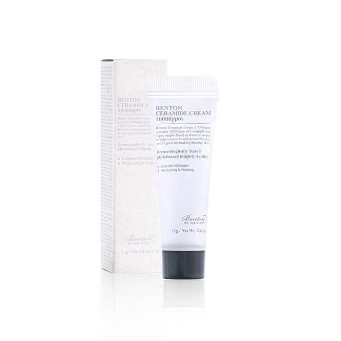 Benton Crème CÉRAMIDE 10000PPM 12g - Hydratation Intensive, Réparation Barrière Cutanée, Peau Souple