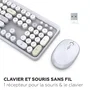 Mobility Lab - Clavier et souris sans fil ergonomiques - Noir - Connectivité 2.4Ghz - Capteur optique - Disposition française AZERTY - 3 boutons programmables - Portée 10 mètres
