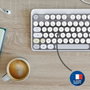 Mobility Lab Clavier et Souris Sans Fil Ergonomique Gris AZERTY