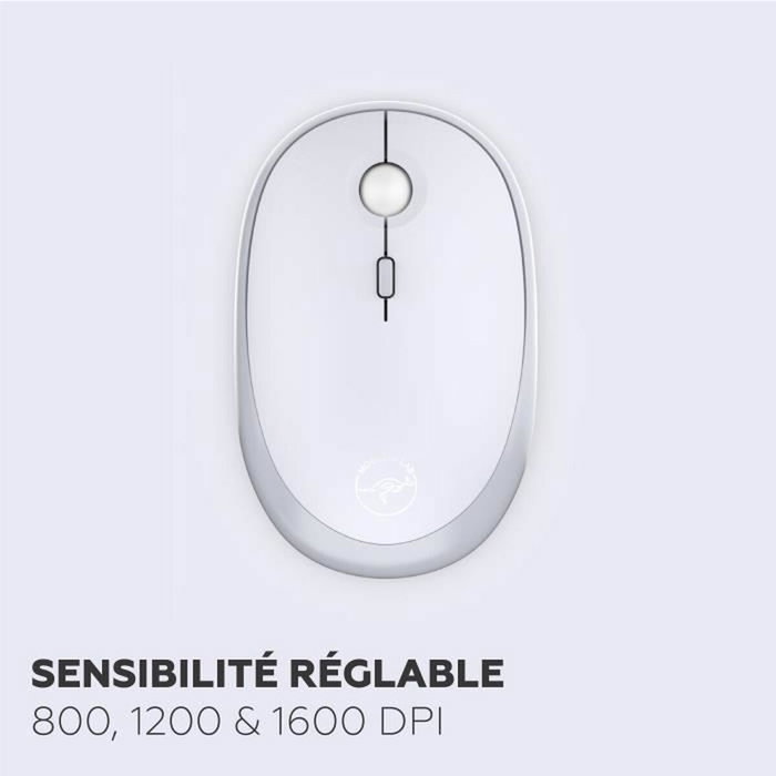 Mobility Lab Clavier et Souris Sans Fil Ergonomique Gris AZERTY