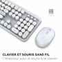 Mobility Lab Clavier et Souris Sans Fil Ergonomique Gris AZERTY