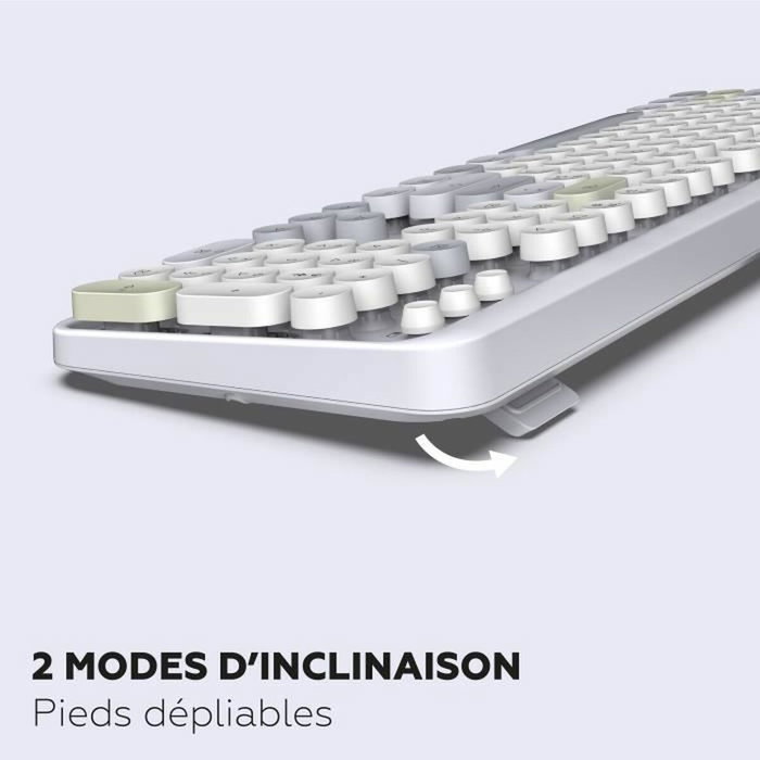 Mobility Lab Clavier et Souris Sans Fil Ergonomique Gris AZERTY