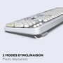 Mobility Lab Clavier et Souris Sans Fil Ergonomique Gris AZERTY