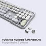Mobility Lab Clavier et Souris Sans Fil Ergonomique Gris AZERTY