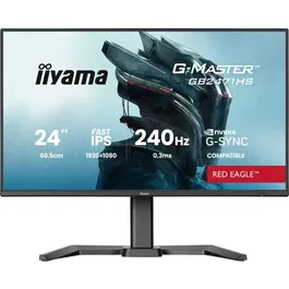 IIYAMA G-Master Red Eagle - Écran PC Gamer 23.8" FHD 240Hz IPS 0.3ms, Dalle Fast IPS, Réglable en hauteur, HDMI, DisplayPort, G-SYNC