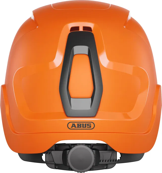 Abus SCATOR Casque de Protection Industrielle Orange avec Suspension 6 Points, Serre-Nuque Réglable, Visière et Euroslot 30 mm pour Chantier et Industrie