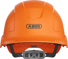 Abus SCATOR Casque de Protection Industrielle Orange avec Suspension 6 Points, Serre-Nuque Réglable, Visière et Euroslot 30 mm pour Chantier et Industrie