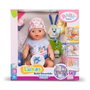 Zapf Creation Poupée Baby Born Luka Baño Divertido 36 cm - Poupée interactive avec 6 fonctions (boit, mouille, etc.) et 13 accessoires