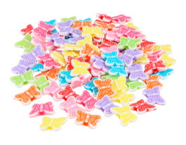 Innspiro Perles Papillons Multicolores Opaques 15x12mm