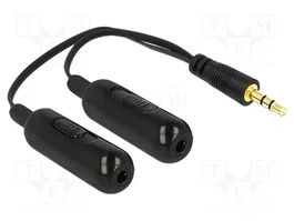 DELOCK Câble Jack 3,5mm 3pin (2x socle vers 1x prise), 0,19m