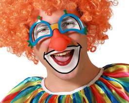 Atosa Lunettes de Clown Carnaval Bleu Adulte
