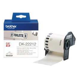 Brother Rouleau de film continu noir sur blanc DK-22212, largeur 62 mm, longueur 15.24 m, pour impressions claires et durables