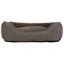 Kerbl - Panier corbeille pour chien Samuel, 50 cm x 40 cm x 15 cm, revêtement moelleux et coussin réversible, gris argenté, lavable