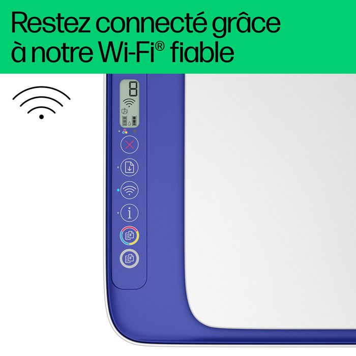 HP Imprimante tout-en-un sans fil DeskJet 2821e - Impression, numérisation, copie jusqu'à 7.5 ppm