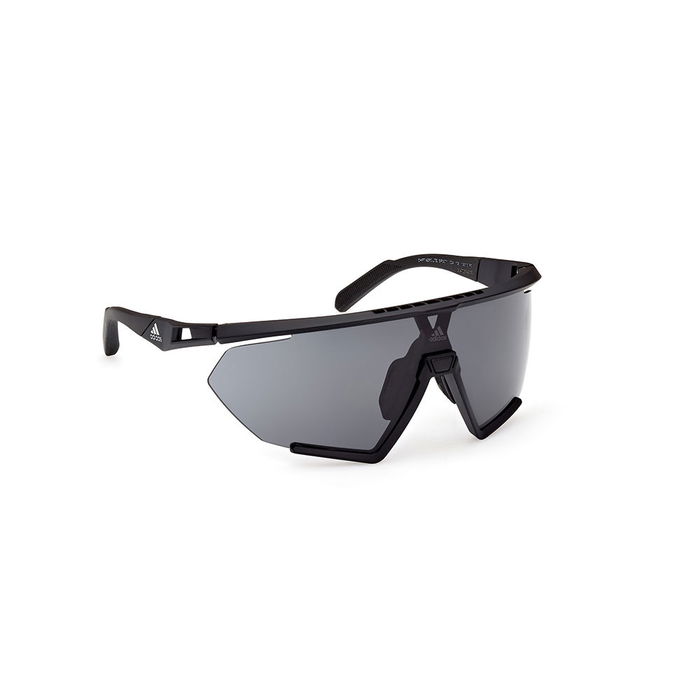 Adidas Sport Lunettes de soleil SP0071 Homme Noir Matte Plastique Gris Fumé 50mm 135mm