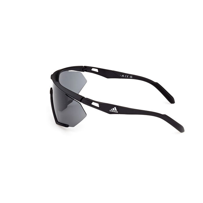 Adidas Sport Lunettes de soleil SP0071 Homme Noir Matte Plastique Gris Fumé 50mm 135mm