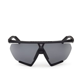 Adidas Sport Lunettes de soleil SP0071 Homme Noir Matte Plastique Gris Fumé 50mm 135mm