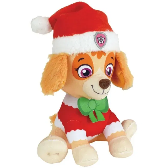 Jemini - Lot de 3 peluches Pat'Patrouille, Chase, Stella, Marcus - 17 cm - Version Noël