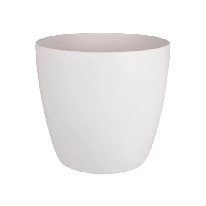 Elho Pot de fleurs rond Brussels avec roulettes - Ø 47 x H 44 cm - Intérieur - 100% recyclé - Blanc Elho Pot de fleurs rond Brussels avec roulettes - Ø 47 x H 44 cm - Intérieur - 100% recyclé - Blanc