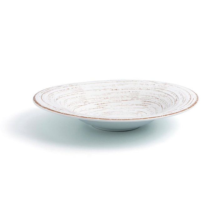 Ariane Assiette Creuse Porcelaine Tornado White 29 cm - Résistant au Four, Micro-ondes, Lave-vaisselle