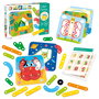 Goula - Color Forms 53474 - Jeu éducatif en bois pour enfants de 3 ans et plus avec 22 pièces de couleur et 8 planches illustrées recto-verso