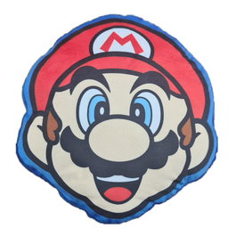 NINTENDO Coussin 3D Super Mario Bros - 35 cm - Tissu Polyester Touche Pêche