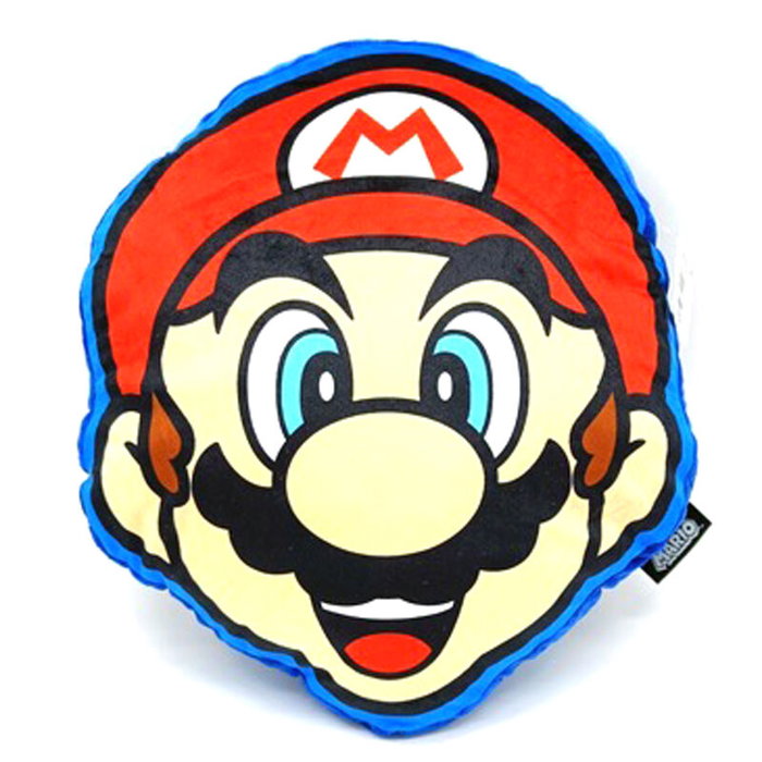 NINTENDO Coussin 3D Super Mario Bros - 35 cm - Tissu Polyester Touche Pêche