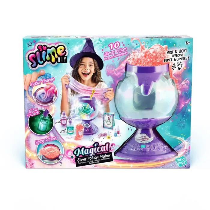 Canal Toys So Slime Magical SSC 371 Fabrique à potions magique avec 10 recettes de slime fluorescent, effervescent et changeant de couleur - À partir de 6 ans