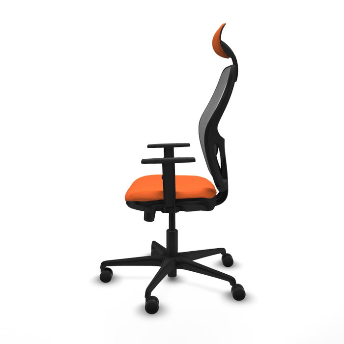 Piqueras y Crespo Chaise de Bureau Jorquera Orange et Gris avec Appui-tête Piqueras y Crespo Chaise de Bureau Jorquera Orange et Gris avec Appui-tête
