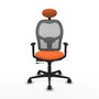 Piqueras y Crespo Chaise de Bureau Jorquera Orange et Gris avec Appui-tête