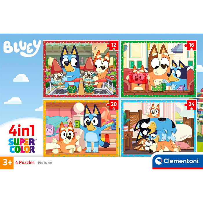 Clementoni Puzzle Progressif 4 en 1 Bluey 21530 - 4 Puzzles de 12, 16, 20 et 24 Pièces pour Enfants +3 Ans Clementoni Puzzle Progressif 4 en 1 Bluey 21530 - 4 Puzzles de 12, 16, 20 et 24 Pièces pour Enfants +3 Ans