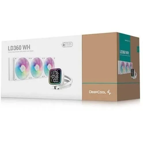 DeepCool LD360 - Refroidisseur de liquide tout-en-un 360mm blanc avec 3 ventilateurs 120mm HDB pour processeur DeepCool LD360 - Refroidisseur de liquide tout-en-un 360mm blanc avec 3 ventilateurs 120mm HDB pour processeur