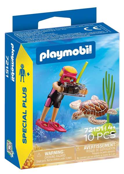PLAYMOBIL Buceadora Con Tortuga Special Plus 72151 PLAYMOBIL Buceadora Con Tortuga Special Plus 72151