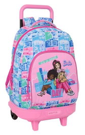 Safta Mochila Barbie avec roues compact extensible 33x45x22 cm