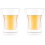 Bodum Assam - Set de 2 verres à double paroi en verre borosilicate - 0.2L - Isotherme et sans condensation - Transparent - Pour boissons chaudes et froides