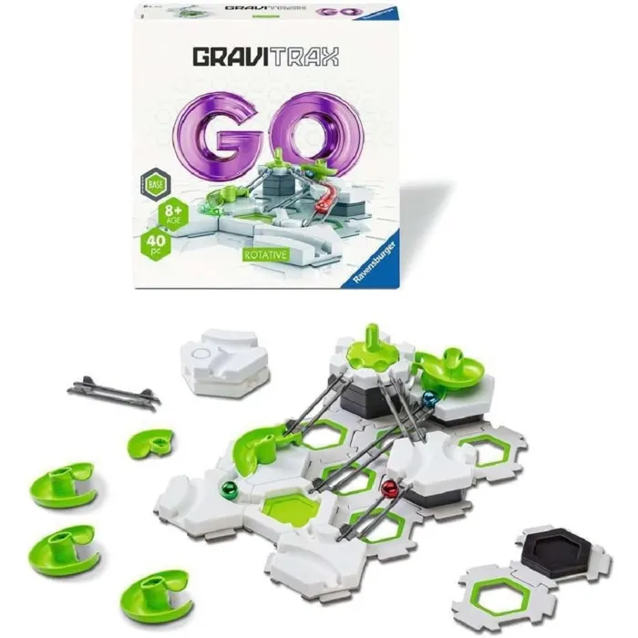 Ravensburger Gravitrax GO Rotative - Jeu de construction STEM à billes avec 40 pièces - Pour enfants dès 8 ans