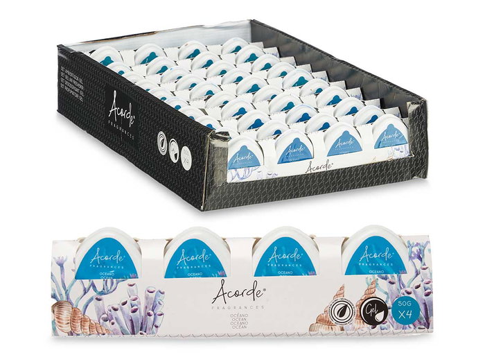 Acorde Lot de 4 Désodorisants Mini Océan 24x7x4 cm (Set de 12)