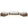 Meubles de jardin Home ESPRIT Blanc Marron Beige Marron Clair 248 x 85 x 80 cm 222 x 85 x 80 cm (4 Pièces)