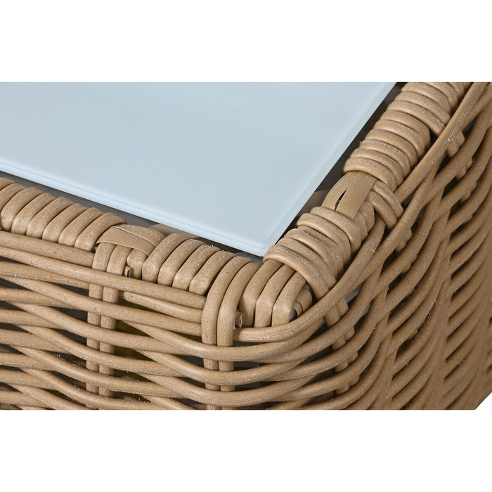 Meubles de jardin Home ESPRIT Blanc Marron Beige Marron Clair 248 x 85 x 80 cm 222 x 85 x 80 cm (4 Pièces)